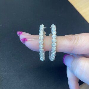 BRIGHTON Twinkle Splendor Medium Hoop Earrings